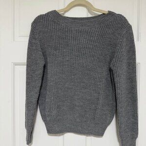 Gray Drop Shoulder Sweater